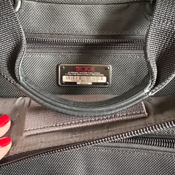 Tumi Slim Deluxe Nylon Portfolio Black Bag Briefcase STYLE #26101D4 - Picture 3 of 14